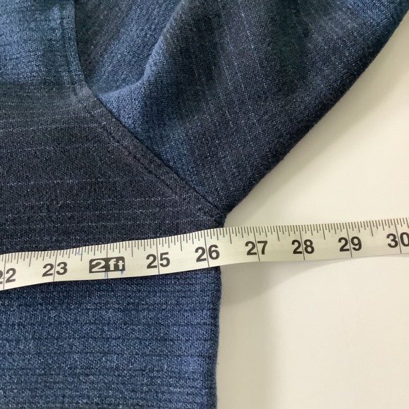 Geoffrey Beene Mens Polo Shirt Long Sleeve Blue Horizontal Stripes Heavy Weight - Picture 5 of 7